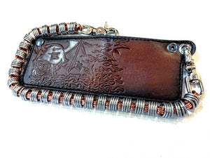 Mini Bifold Leather Chain Wallet - Orc Rider - Anvil Customs