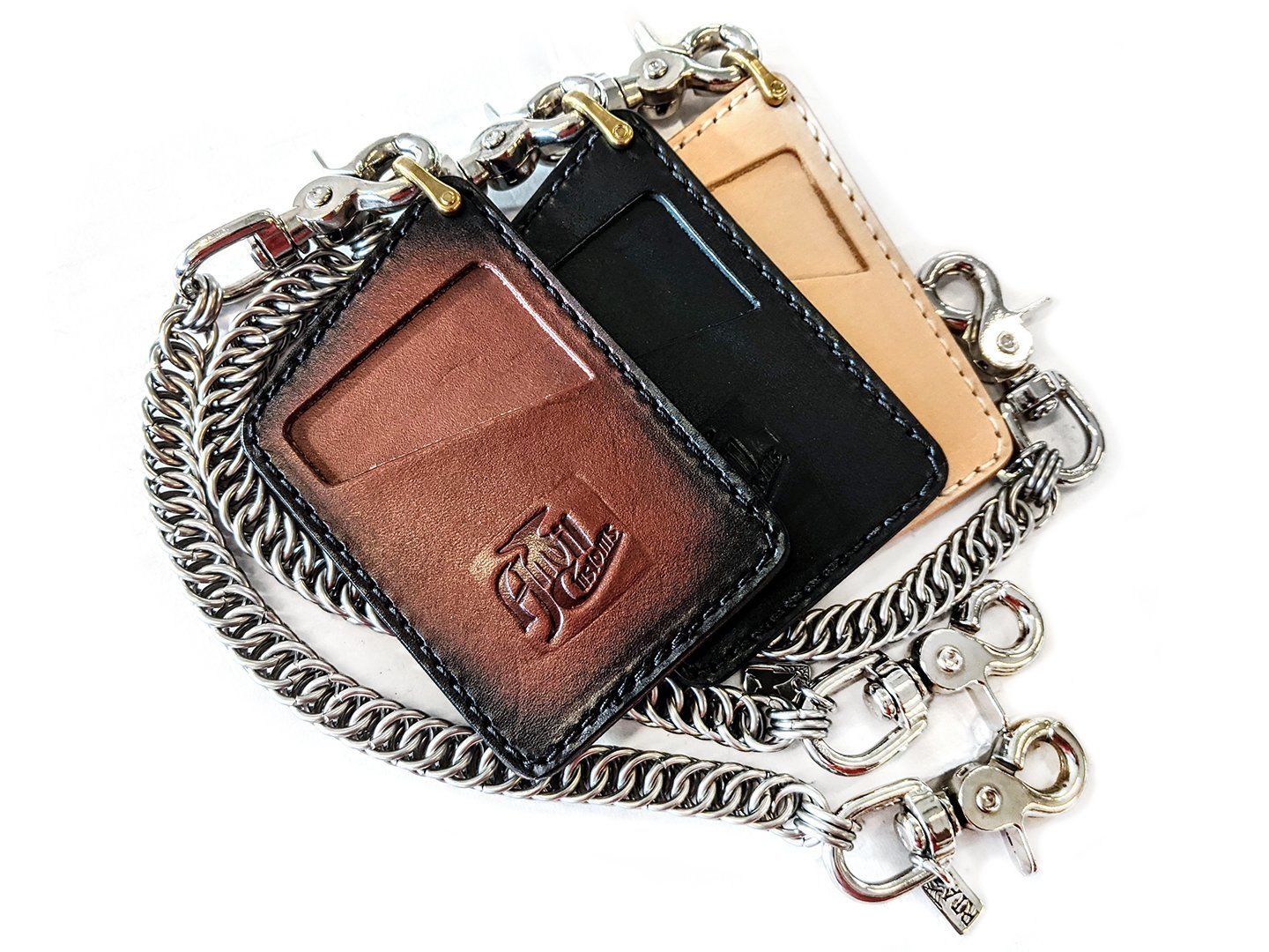 Minimal Monogram Chain Strap Wallet