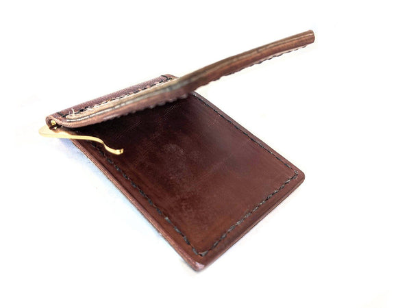 小物 WTAPS Money Clip Cardcase Leather Cow Money Clip Wallet - Vintage Alligator Embossed Cowhide - Anvil Customs