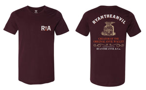RyanTheAnvil Oxblood Red T-Shirt - Anvil Customs