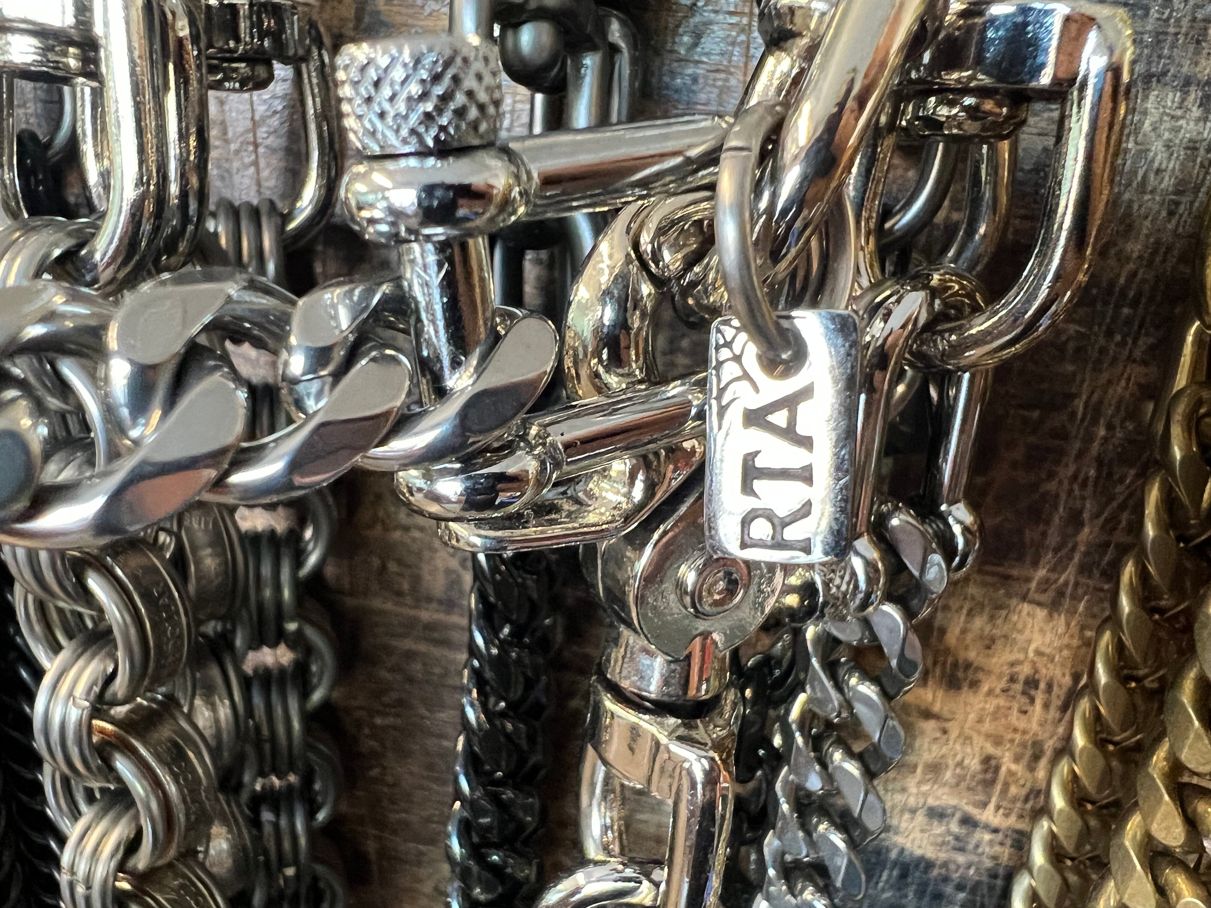 Silver Anvil Wallet Chain RTA Tag w/ring - Anvil Customs