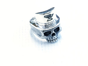 TopHat Skull .925 Sterling Silver Ring - Anvil Customs