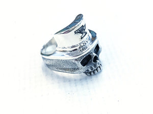 TopHat Skull .925 Sterling Silver Ring - Anvil Customs