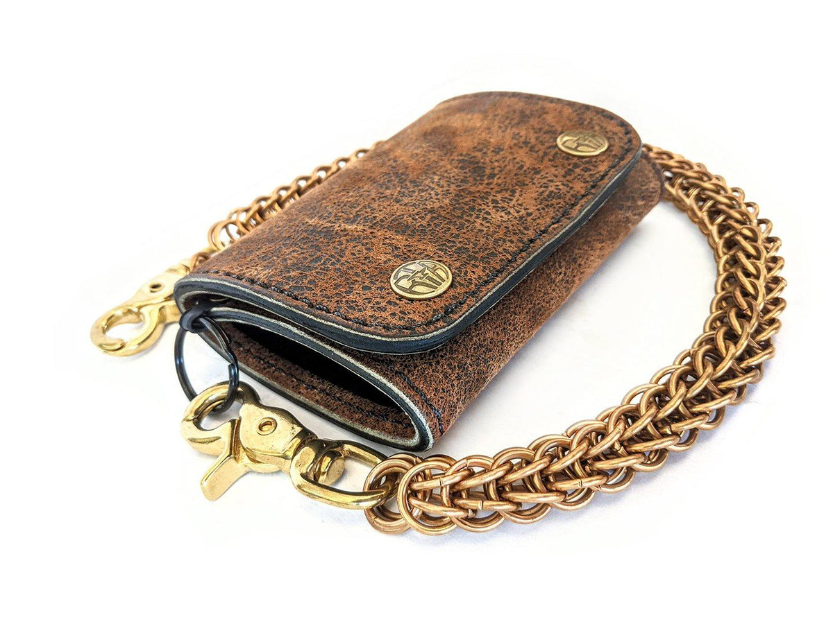 Trifold Leather Chain Wallet - Fallout - Anvil Customs