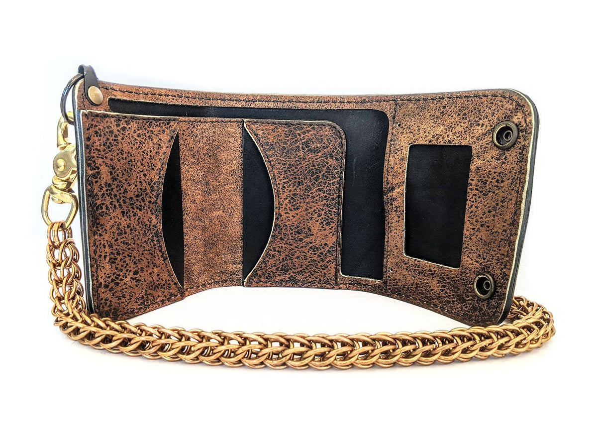 Trifold Leather Chain Wallet - Fallout - Anvil Customs