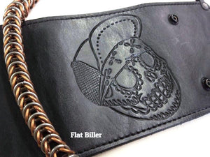 Trifold Leather Chain Wallet - Anvil Customs
 - 5
