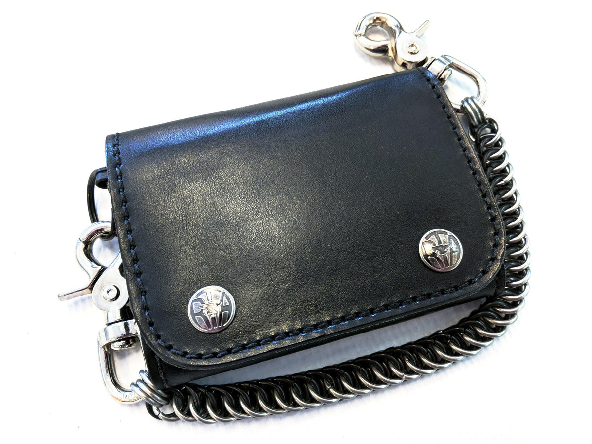 Trifold Leather Chain Wallet - Anvil Customs