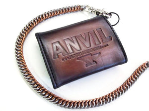 Trifold Leather Chain Wallet - Anvil Customs
 - 4