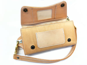 Trucker Trifold - Natural Cowhide - Anvil Customs